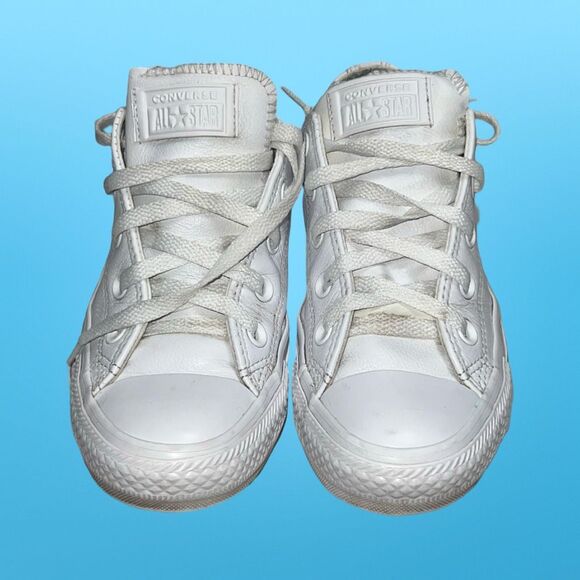 Converse All Star Oxford White Leather Chuck Taylor Low Rise Sneaker W 5.5 - Picture 2 of 8